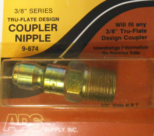 9-674 3/8" Tru-Flate Coupler Nipple Male A940N CP-5 61-558 9-873 S-1807 3517-D