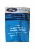 Genuine Ford OEM F42Z-17593-A Windshield Wiper Blade Refill - (1Pc) F42Z17593A