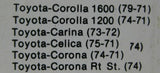 Bendix H4744 Disc Brake Retainer Clip Toyota Corona Carina Celica Corolla New