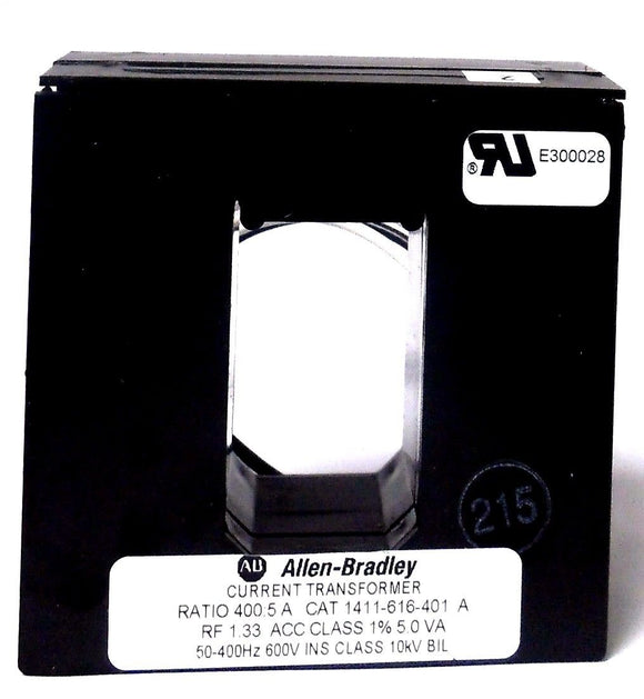 Allen Bradley 1411-616-401 Current Tranformer 400:5 Ratio 50-400Hz 600V