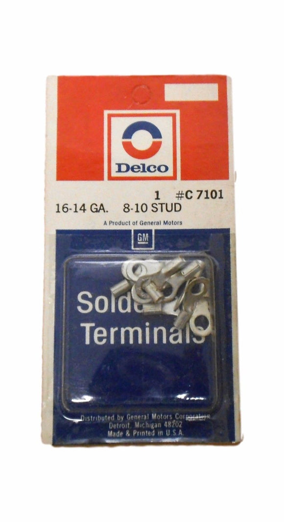 Pack of (10) Delco C7101 16-14 Gauge 8-10 Stud Solderless Terminals