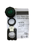 Eaton E22NB3 25MM Green Illuminated Flush Non Metallic Push Button Operator New!