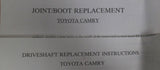 Federal Mogul TRW 224237 CV Joint/Boot Replacement For Toyota Camry Brand New!