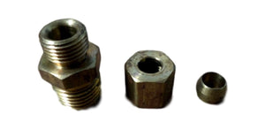 Big A Service Line 3-16844 Brass Male Connector Fitting Kit 1/4" x 1/4"
