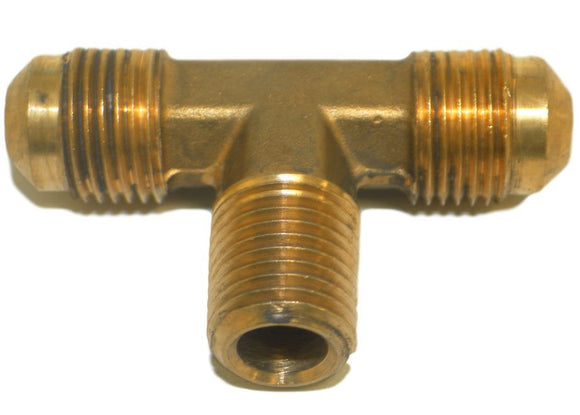 Big A Service Line 3-145640 Brass Pipe, Flare Tee Fitting 3/8 X 3/8 X 1/8