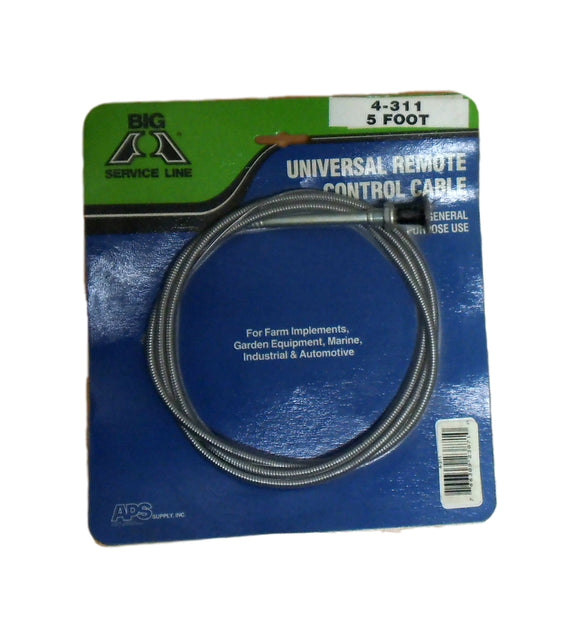 Big A 4-311 Universal Remote Control Cable 5' FT for Farm Marine Industrial Auto