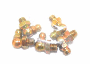 Big A 3-613000 Brass Pipe Nipple Grease Fittings 1/4-28 x 49/64 Lot Of 5 Pcs