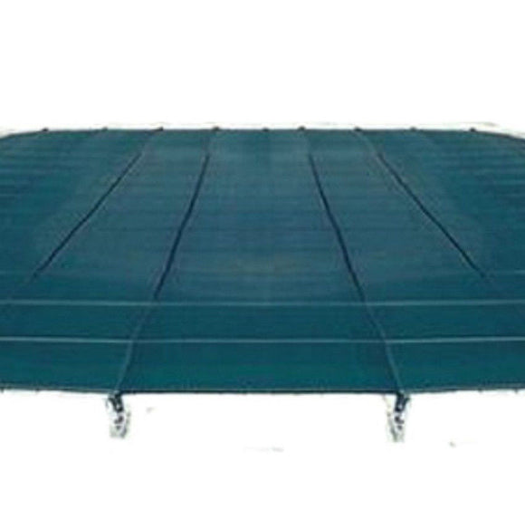 Merlin 12MEGR Green Mesh Safety Cover 20' x 40' Pool Size with 8' Center Step