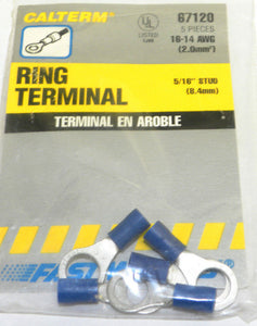 Calterm 67120 5/16" (8.4mm) Stud, Ring Terminal PKG Of 5 Pcs
