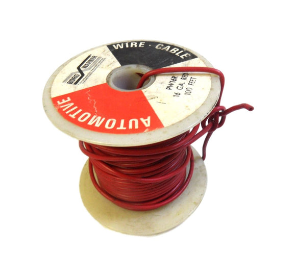 Borg Warner PW16R Automotive Wire Cable 16ga. RED 100'  (qty.1)