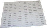 Zodiac Jandy 6781 Auxiliary Label Set Rev. C 1/07 5M RS