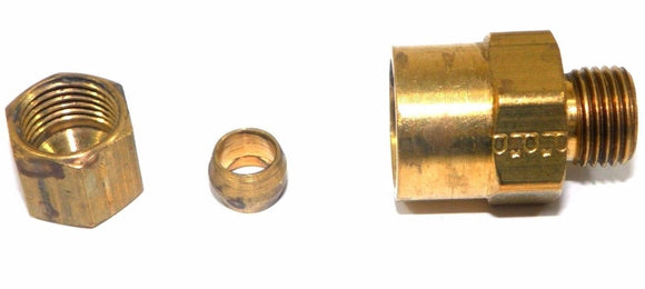 Big A Service Line 3-166440 Brass Pipe, Reduction Male Adapter Fitting 1/4