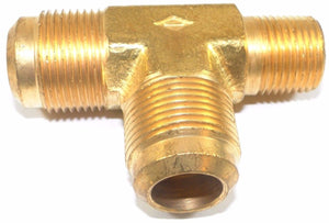 Big A Service Line 3-151928 Brass Pipe, Tee Fitting 3/4" x 1/2"