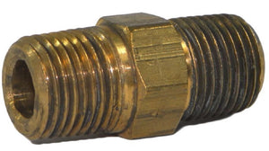 Big A Service Line 3-22222 Brass Pipe, Male Connector Fitting 1/8" x 1/8"