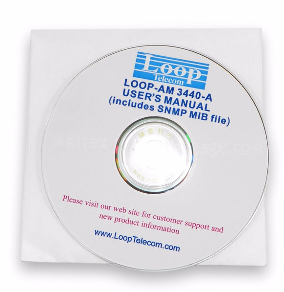 Loop-AM 3440-A DCS-MUX 3440-CHA User's Manual CD-R (includes SNMP MIB File)