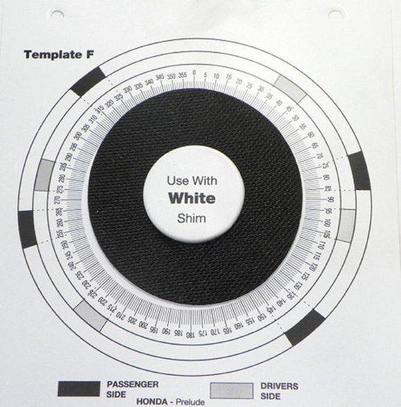 TRW 969175 Template F White Use With White Shim