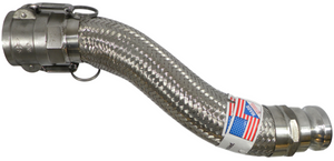 Hose Master CA316A&D 316 Stainless Steel Flexible Metal Hose 18" Length, 2.5" ID