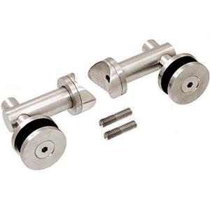 CRL RB51FBS Brushed Stainless Double Arm Fixed Fitting Set for 1/2in Glass