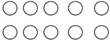 Quantity of (10) Federal Mogul 623011 National Gaskets 1/8X2-7/8X3-1/8