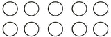 Quantity of (10) Federal Mogul 623014 National Gaskets 1/8X3-1/4X3-1/2
