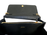 Versace 1006264 Grainy Medium Chain Crossbody Bag Black