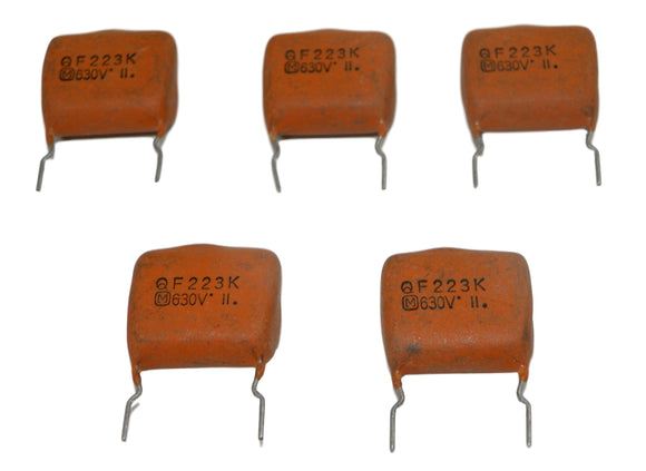 Panasonic ECQ-F Film Capacitor 0.022UF 10% Tolerance, 630V.DC Lot 5 Pcs