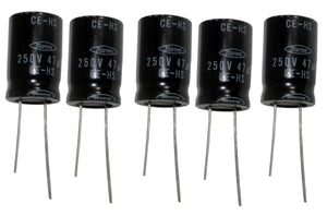 Marcon CEHSM2E470M3 Radial Electrolytic Capacitor 47uF 250V 20% Tolerance 5 Pcs