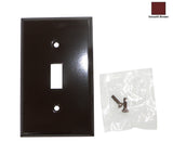 Mulberry 82071 1-Gang Standard-Size Toggle Switch Wall plate Smooth Brown