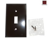 Mulberry 82071 1-Gang Standard-Size Toggle Switch Wall plate Smooth Brown