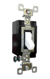 Hubbell CS115-BW Commercial Grade, Toggle Switch Single Pole, 15A 120/277V AC
