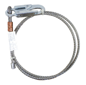 Gemtor A-627L 5/16" Stainless Steel Wire Rope Lifeline 6ft #3155 Snaphook & Stop