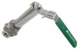 Inline CF8M SS FNPT x FNPT Ball Valve, Locking Lever 1/4" 1000WOG