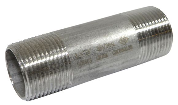 SCI CDC050138 3/4″ × 3″ Schedule 40 304/304L Stainless Steel Welded Nipple