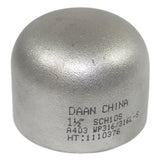 DAAN 1110376 1-1/2 in. Schedule 10 316L Stainless Steel Cap
