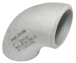 DAAN 12A121606 1" Butt Weld 90° Elbow 304 SS SCH10S Pipe Fitting Long Radius