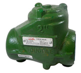 WNS 1125705 2" Ductile Iron Threaded End Check Valve 2000psi Working Pressure