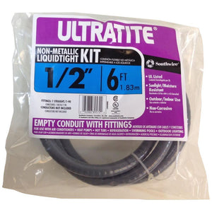 Southwire 1/2"x6ft. Ultratite Liquidtight Flexible Non-Metallic PVC Conduit Whip