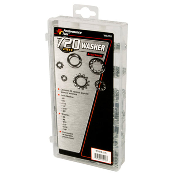 Performance Tool W5218 Washer Assortment - 720 Pieces